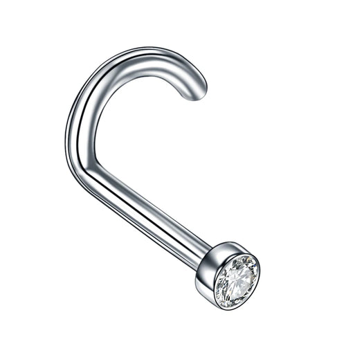 Surgical Steel Bezeled Screw Nose Stud
