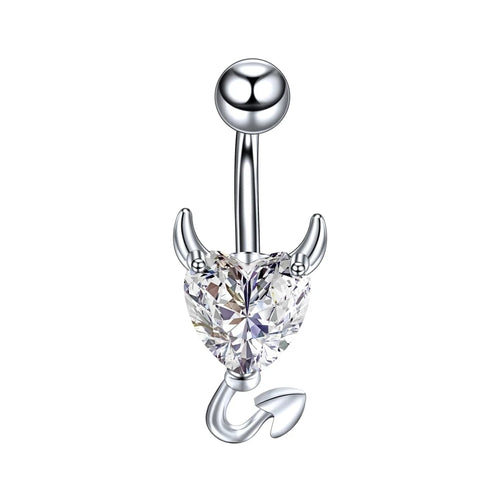 Succubus Crystal Steel Belly Bar