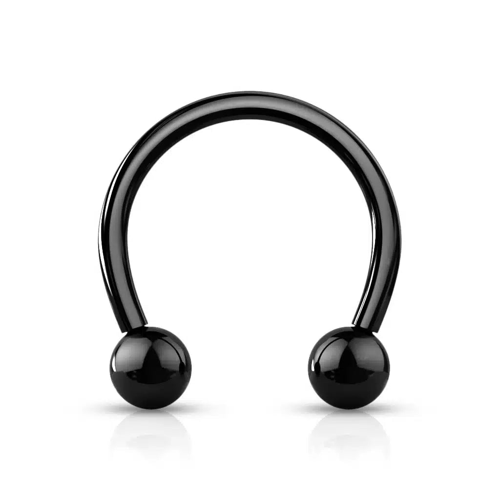 Simple Titanium Horseshoe Ring