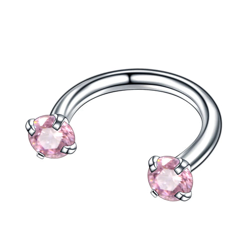 Diamante Steel Horseshoe Ring