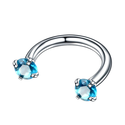 Diamante Steel Horseshoe Ring