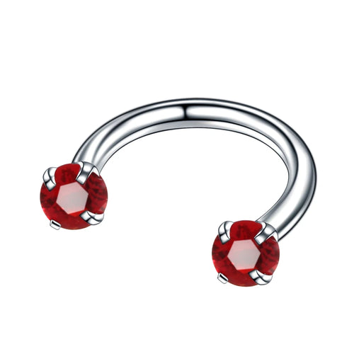 Diamante Steel Horseshoe Ring