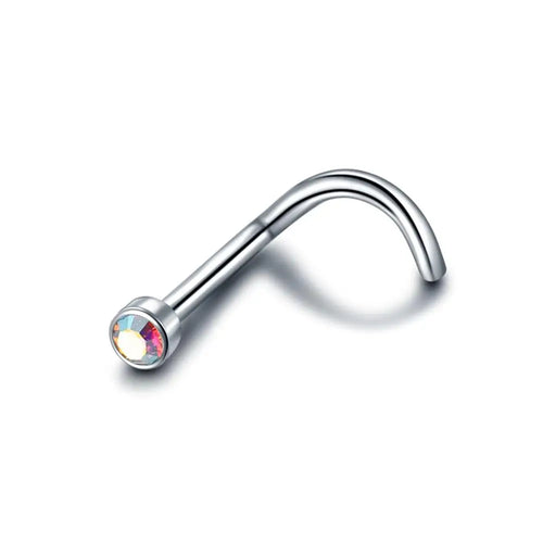 Coloured Diamante Nose Stud