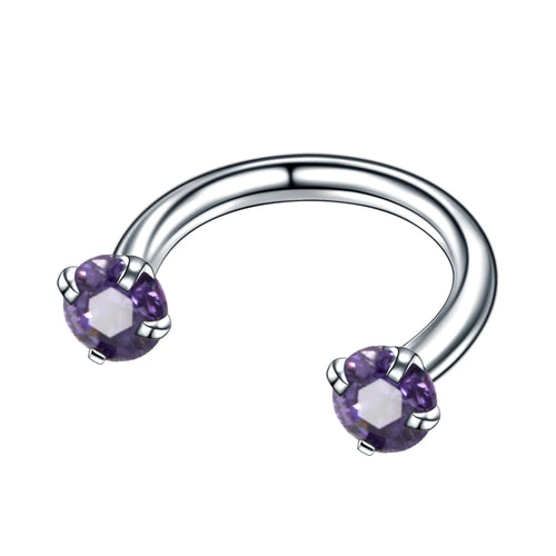 Diamante Steel Horseshoe Ring