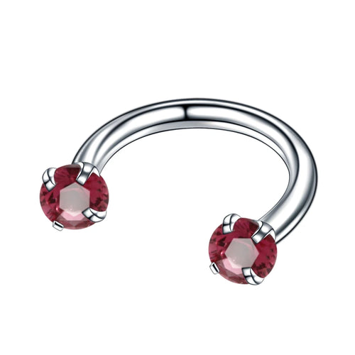 Diamante Steel Horseshoe Ring