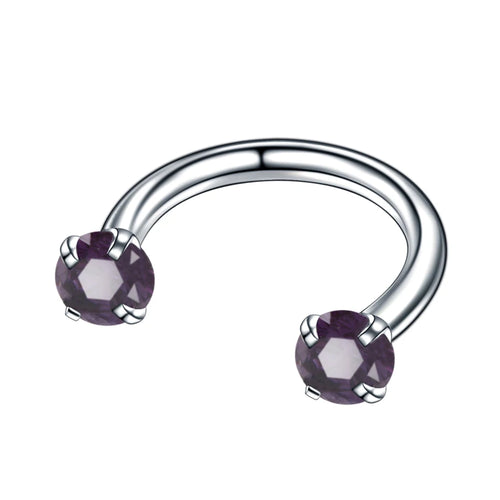 Diamante Steel Horseshoe Ring