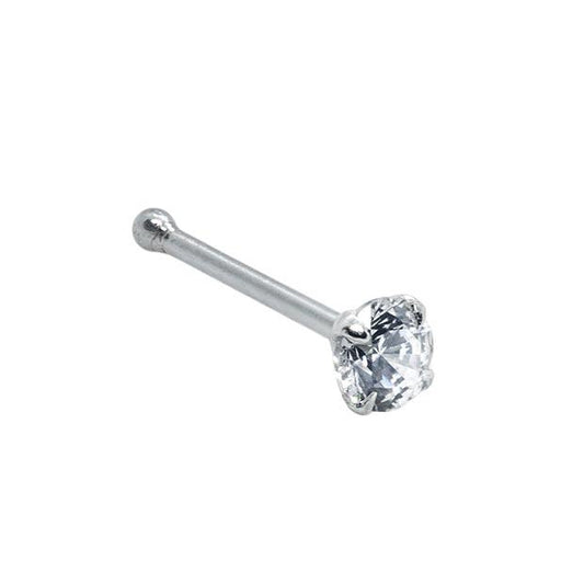 Surgical Steel Crystal Straight Nose Stud