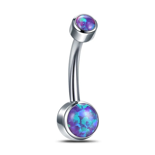 Titanium Opal Belly Bar