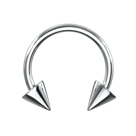 Surgical Steel Spiked Horseshoe 16G